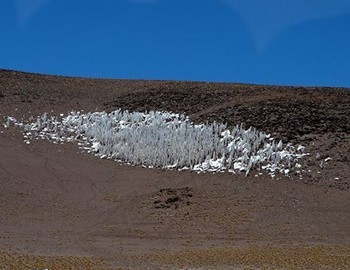 Ice-snow formations in Atacama desert at 5100m.